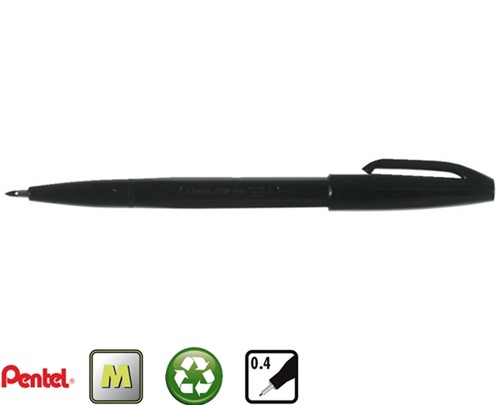 PENTEL SIGNPEN S520 0.4MM ZWART