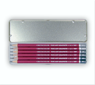 METALEN BLIK CRETACOLOR TEKENPOTLODEN 6 STUKS