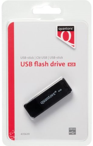 USB-STICK QUANTORE 8GB 2.0 ZWART 1 STUK