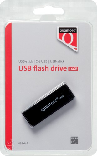 USB-STICK QUANTORE 16GB 2.0 ZWART 1 STUK