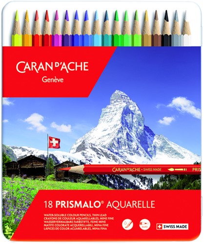 KLEURPOTLOOD CARAN D'ACHE PRISMALO 18 STUK-2