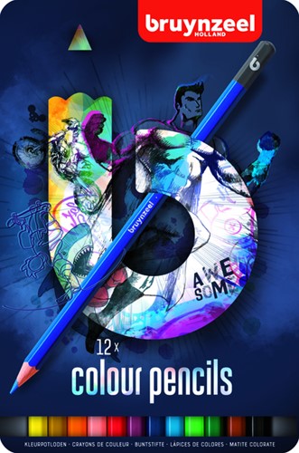KLEURPOTLOOD BRUYNZEEL TEENS BLAUW ASS 12 STUK