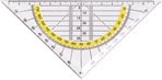 Geodriehoek plastic 16 cm