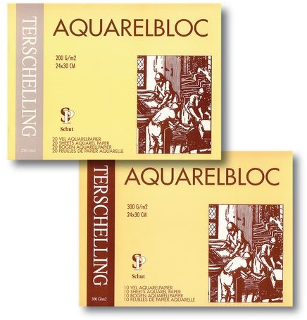 AQUARELBLOK TERSCHELLING CLASSIC 200 GRAMS 30X40 20 VEL